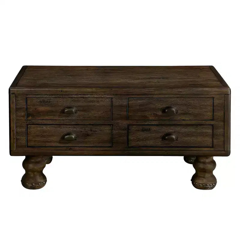 Table basse rétro en bois massif