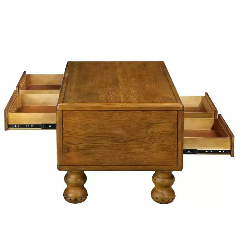 Table basse rétro en bois massif