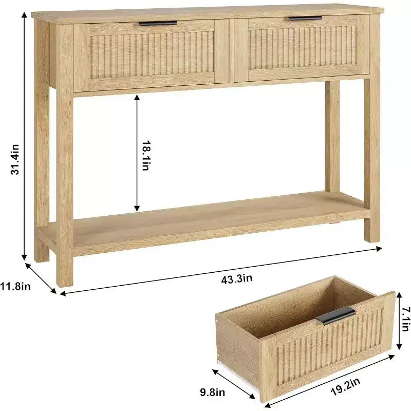 Console encastrée pour entrée