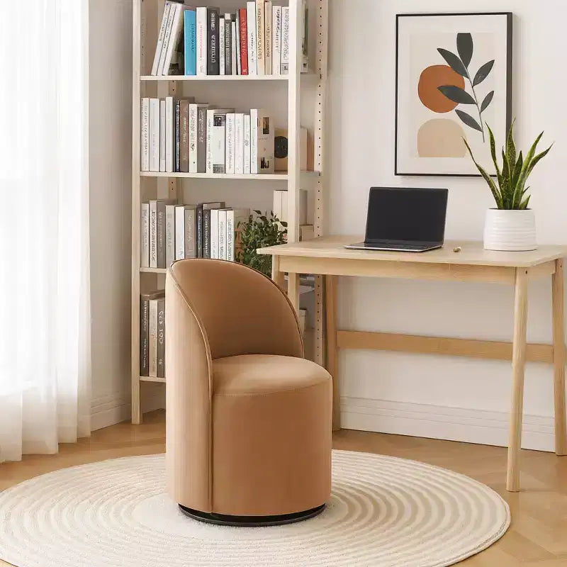 Fauteuil pivotant moderne en velours