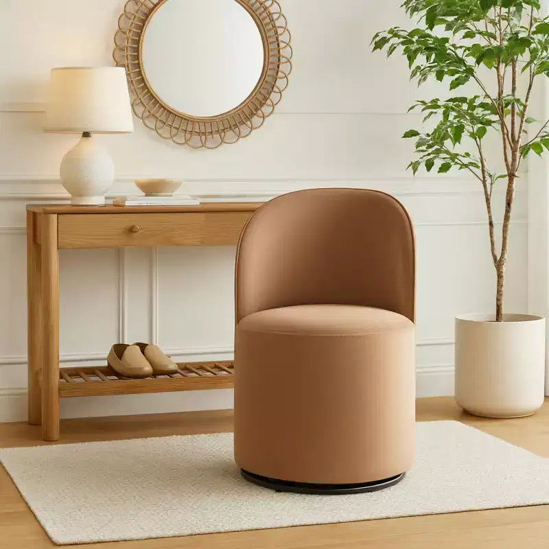 Fauteuil pivotant moderne en velours