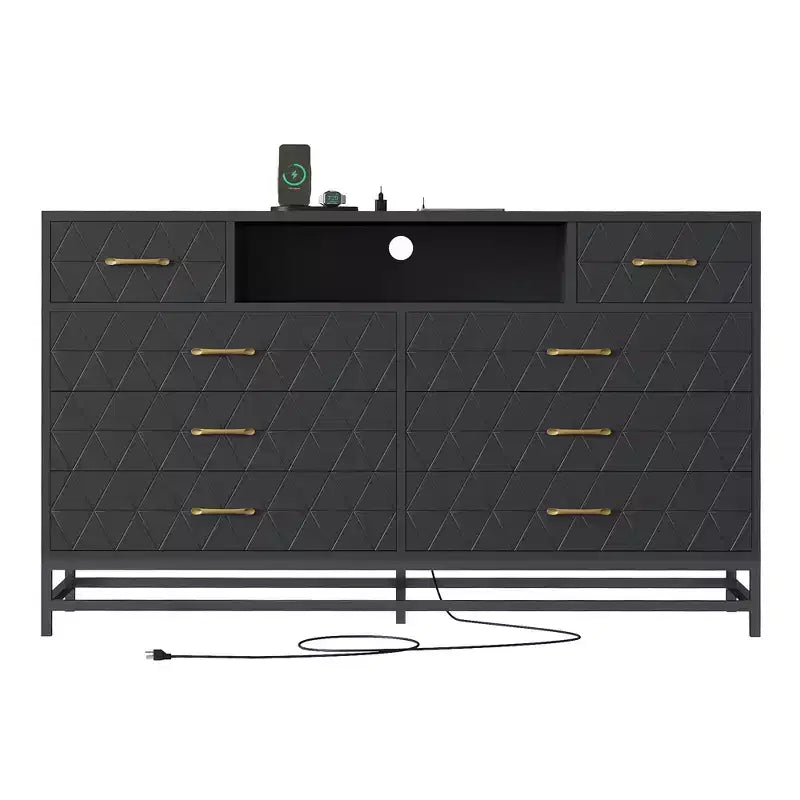 Commode en bois à huit tiroirs pour chambre à coucher