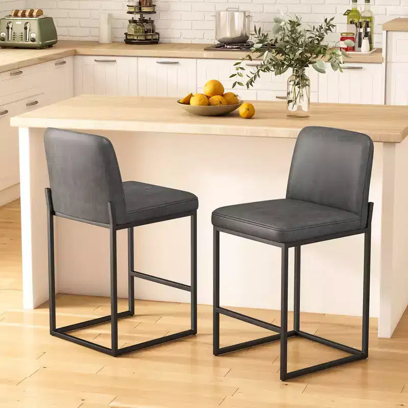 Chaise d'îlot de cuisine en similicuir