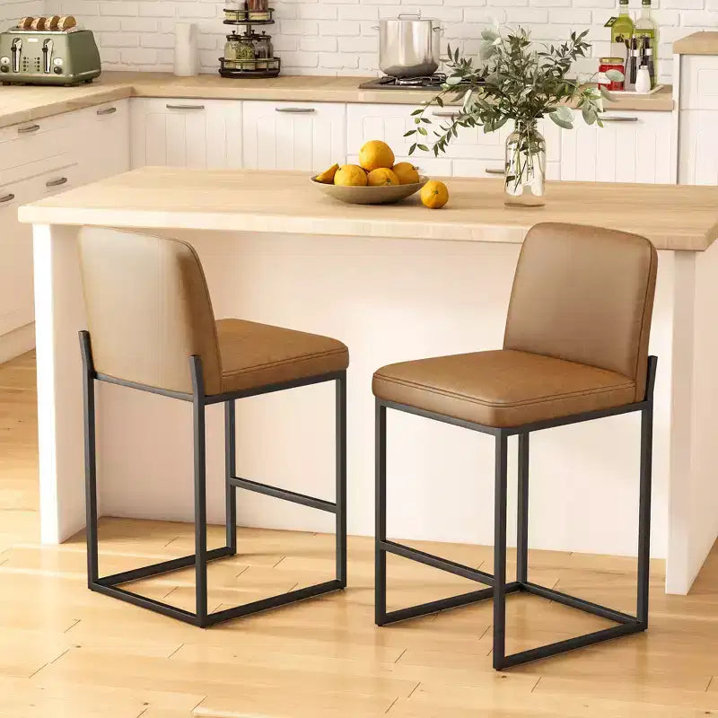 Chaise d'îlot de cuisine en similicuir