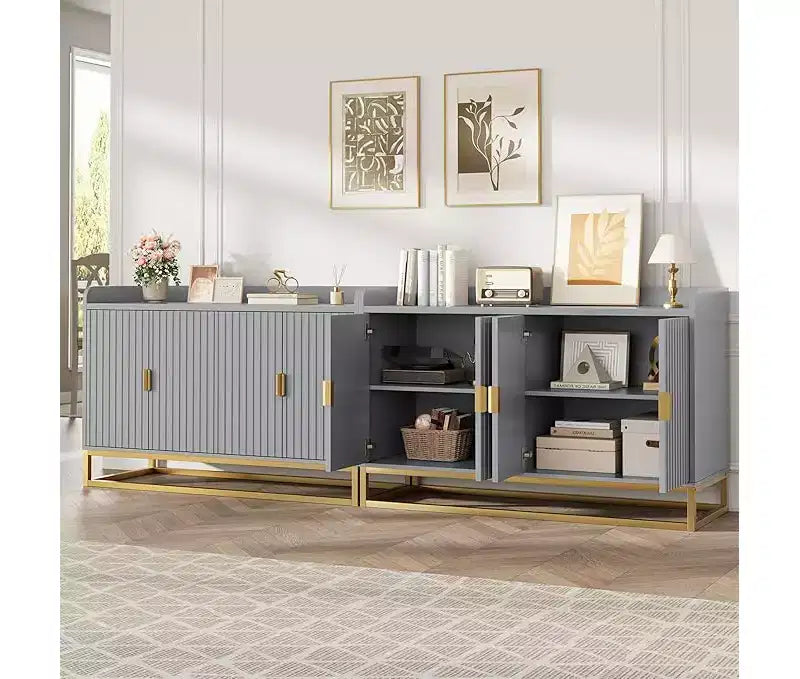 Armoire latérale encastrée avec meuble de rangement