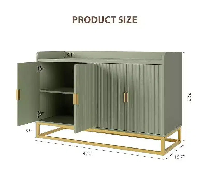 Armoire latérale encastrée avec meuble de rangement