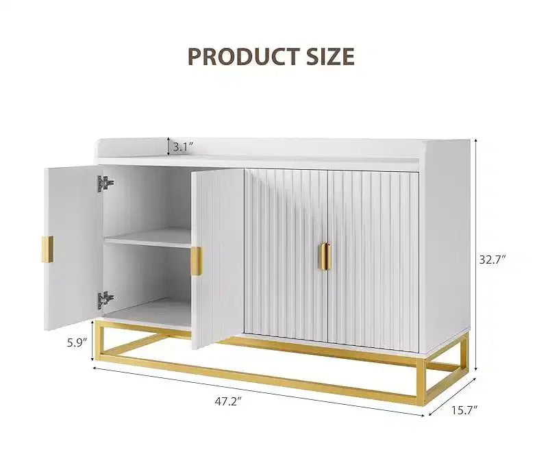 Armoire latérale encastrée avec meuble de rangement