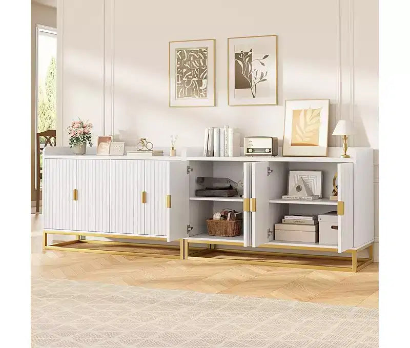 Armoire latérale encastrée avec meuble de rangement