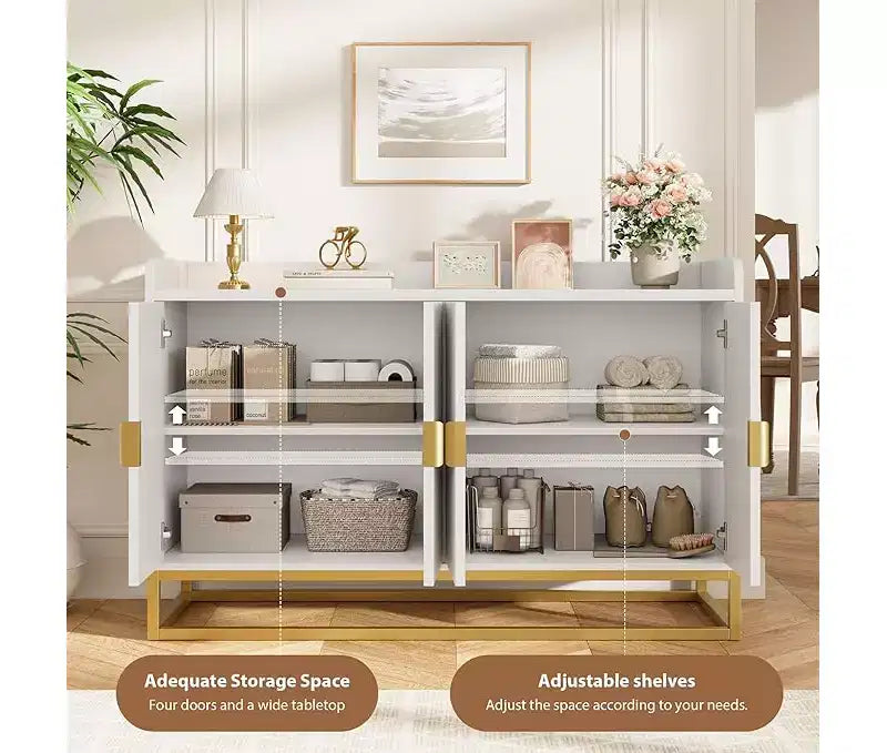 Armoire latérale encastrée avec meuble de rangement