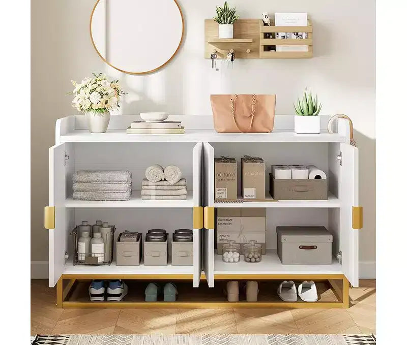 Armoire latérale encastrée avec meuble de rangement