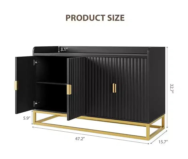Armoire latérale encastrée avec meuble de rangement