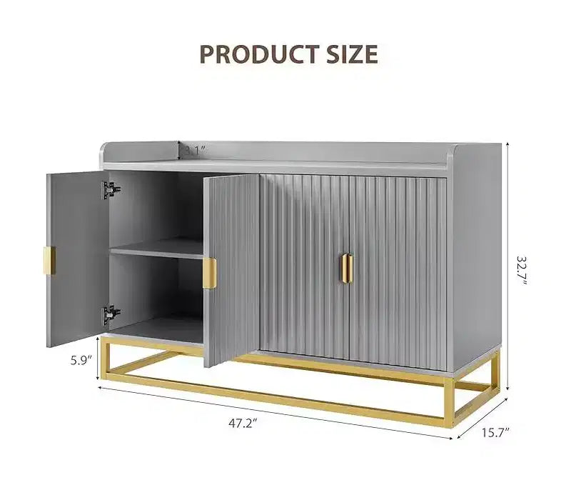 Armoire latérale encastrée avec meuble de rangement