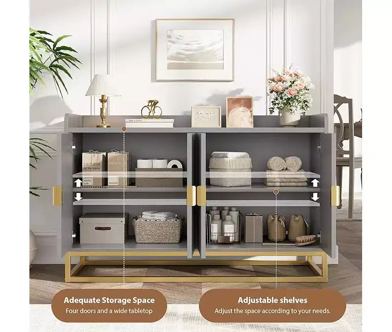 Armoire latérale encastrée avec meuble de rangement