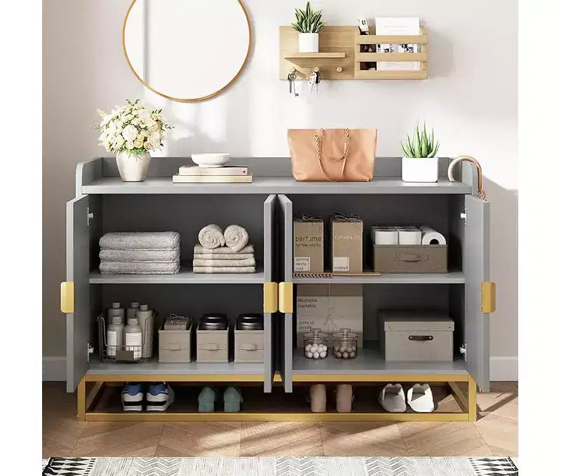Armoire latérale encastrée avec meuble de rangement