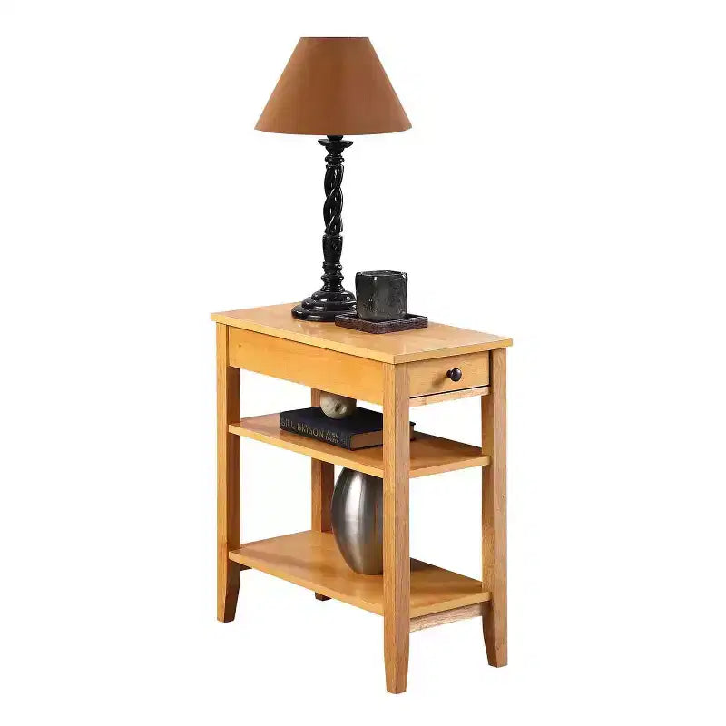 Table d'appoint avec tiroirs et étagères à plusieurs niveaux