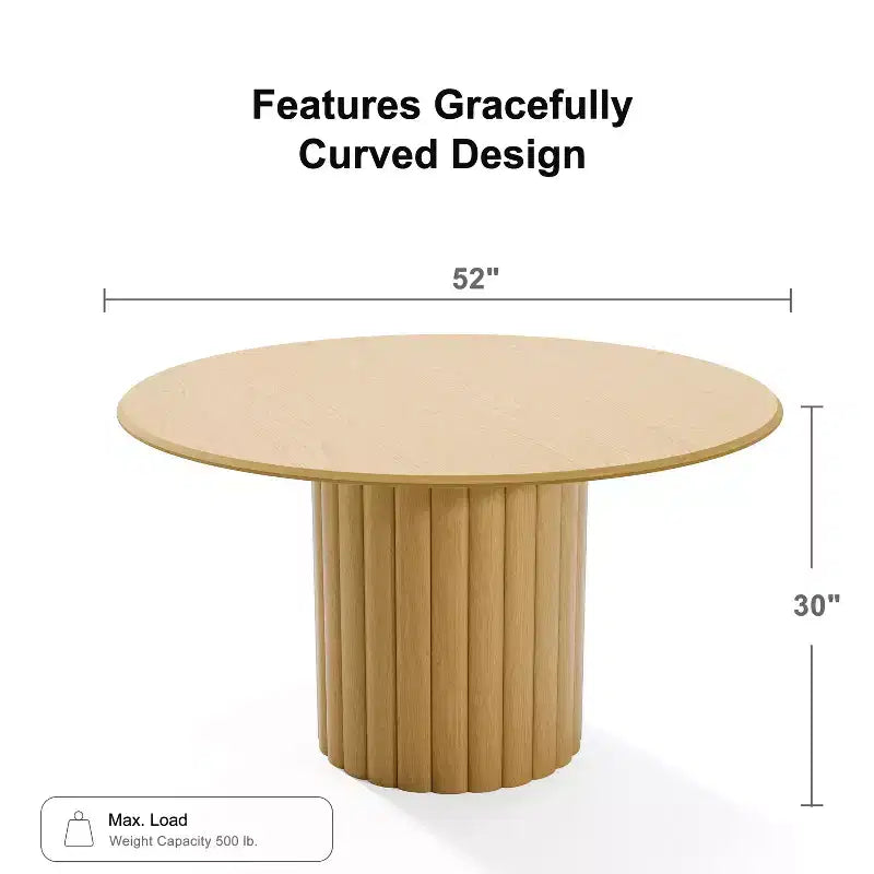 Table à manger ronde en bois