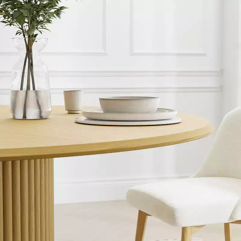 Table à manger ronde en bois