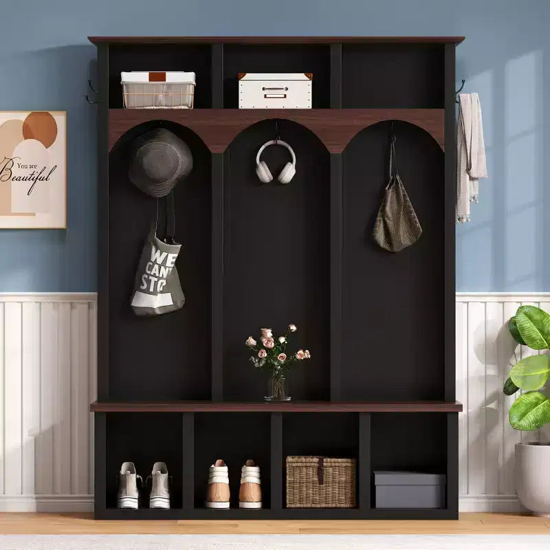 Porte-manteau de hall de style rustique