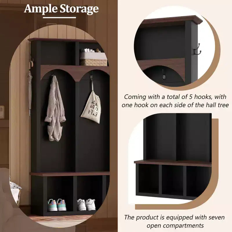Porte-manteau de hall de style rustique