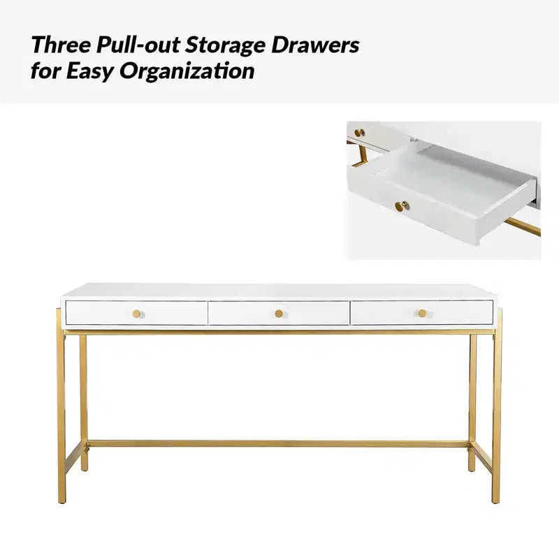 Bureau moderne à trois tiroirs