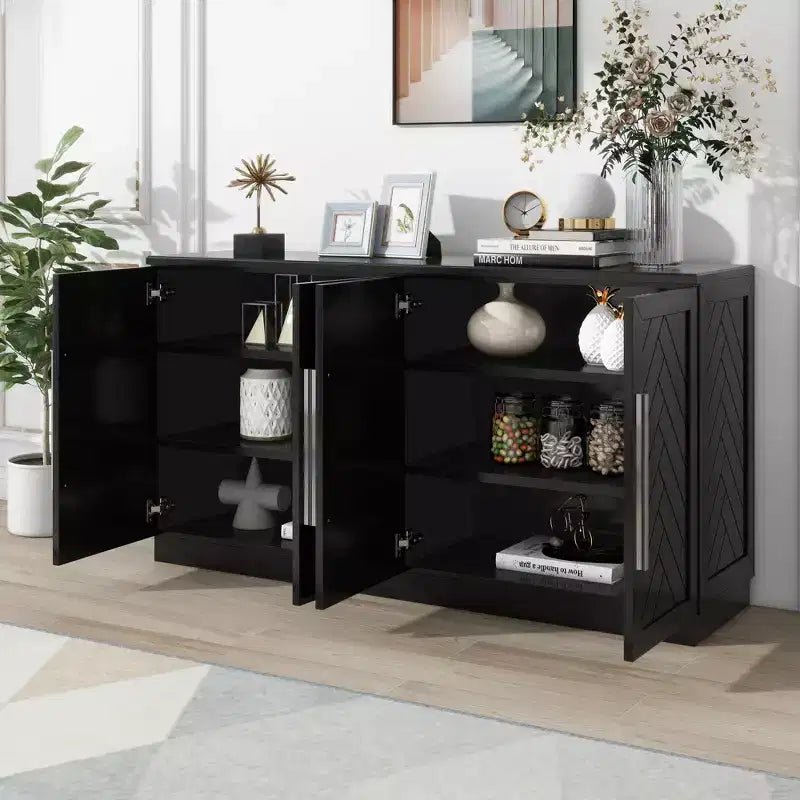 Étagère réglable poignées décoratives armoire