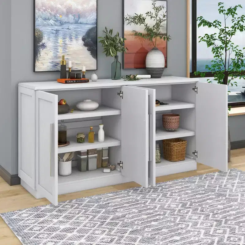 Étagère réglable poignées décoratives armoire