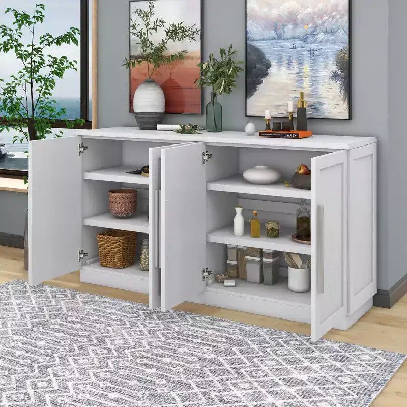 Étagère réglable poignées décoratives armoire