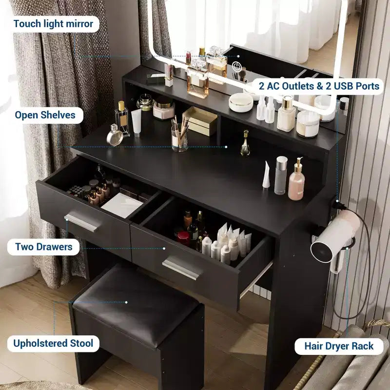 3 modes de couleurs pour le miroir