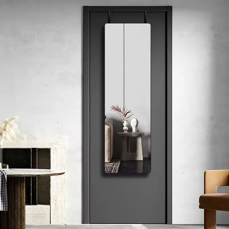 Okak 47*14in Modern Door Mirror with Shatterproof Film, Aluminum Alloy Full Length Mirror with Hooks and Screws, Wall Mirror for Living Room
