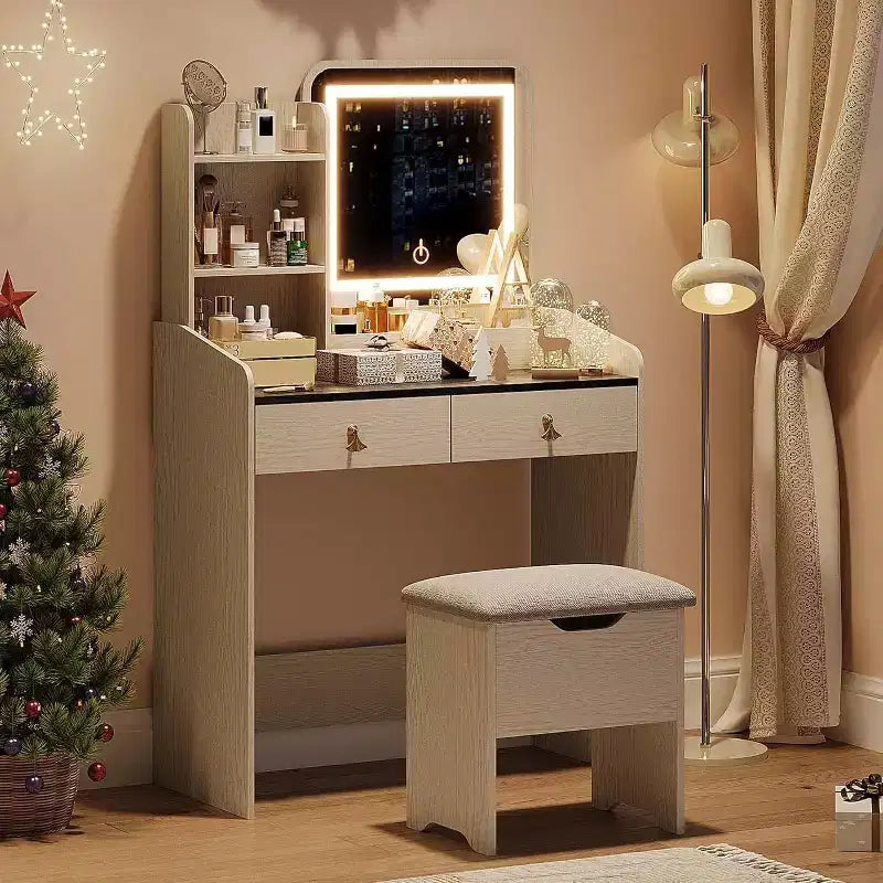 Coiffeuse avec miroir et lumière