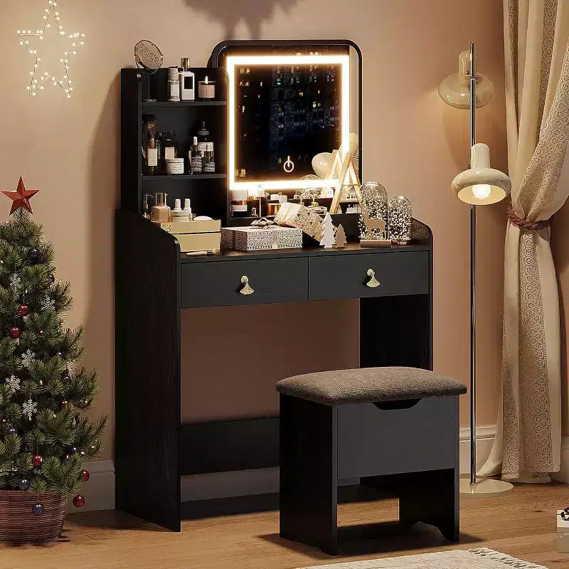 Coiffeuse avec miroir et lumière