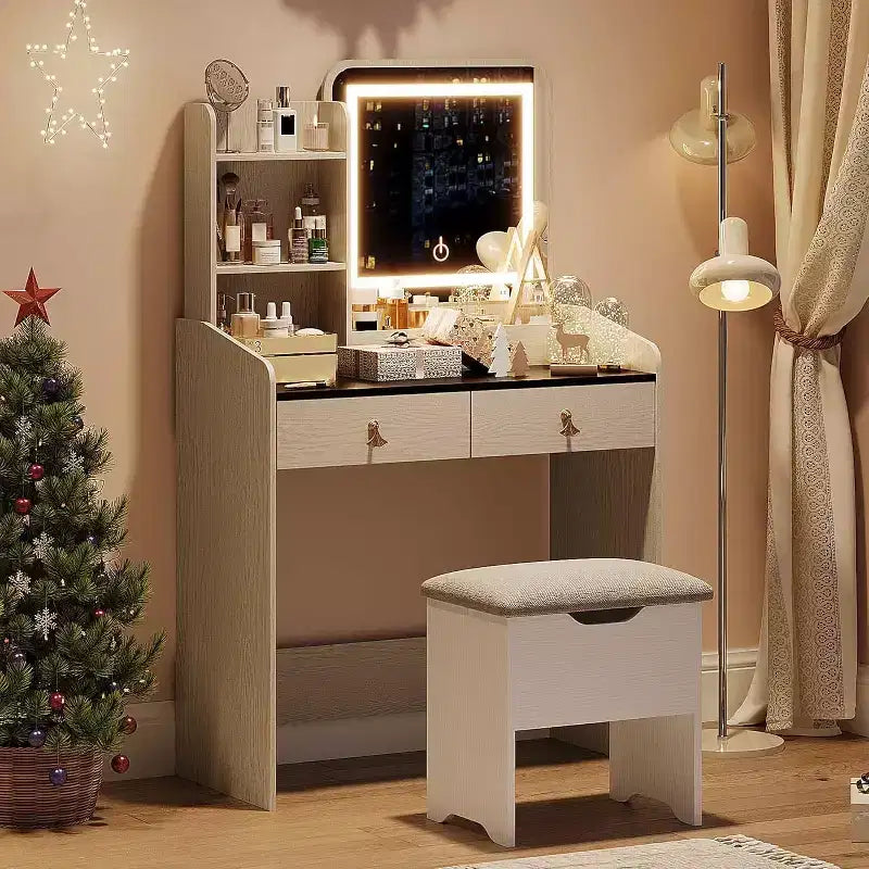 Coiffeuse avec miroir et lumière