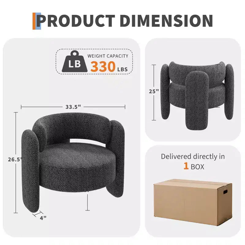 Fauteuil crapaud moderne