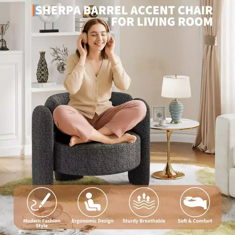 Fauteuil crapaud moderne