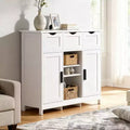 Homy Casa Storage Cabinet with Drawers and Shelves, White