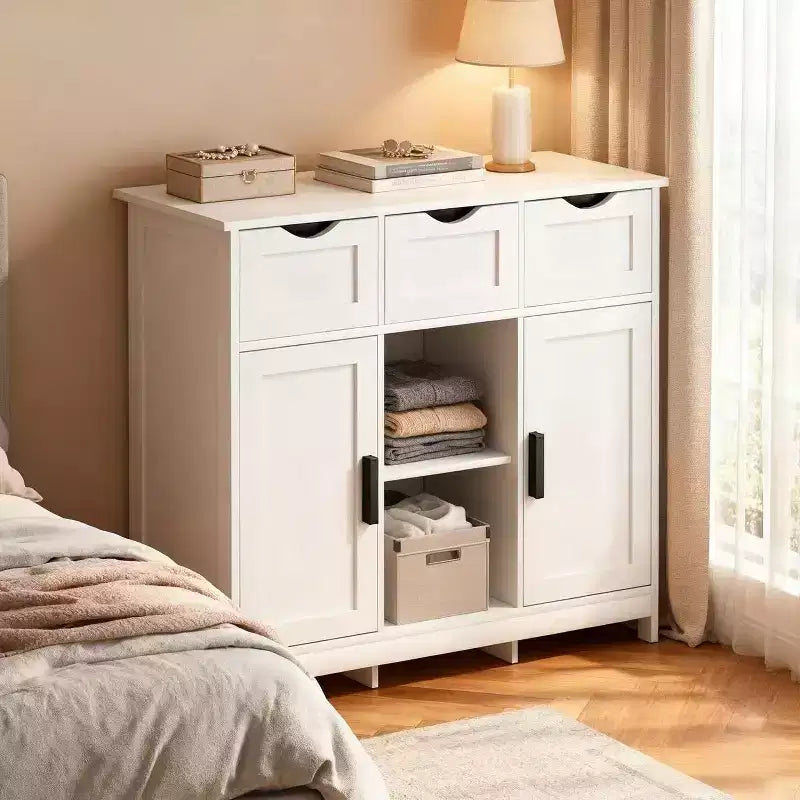 Meuble de rangement avec tiroirs et étagères
