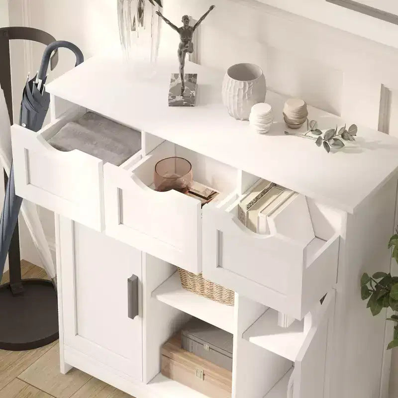 Meuble de rangement avec tiroirs et étagères