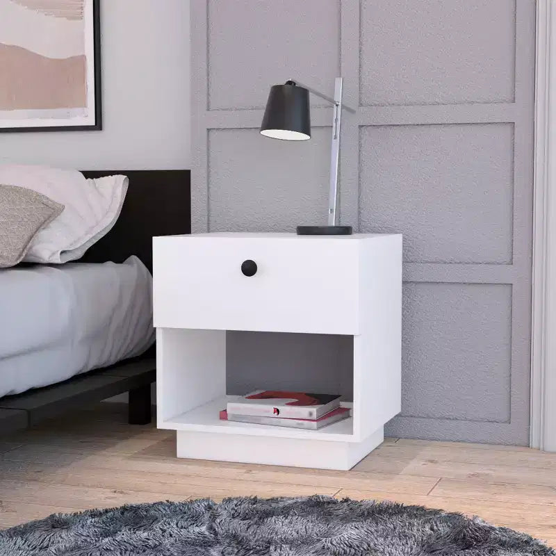 Sumter 1 Stylish Functional 1 Drawer Nightstand for Bedroom Living Room