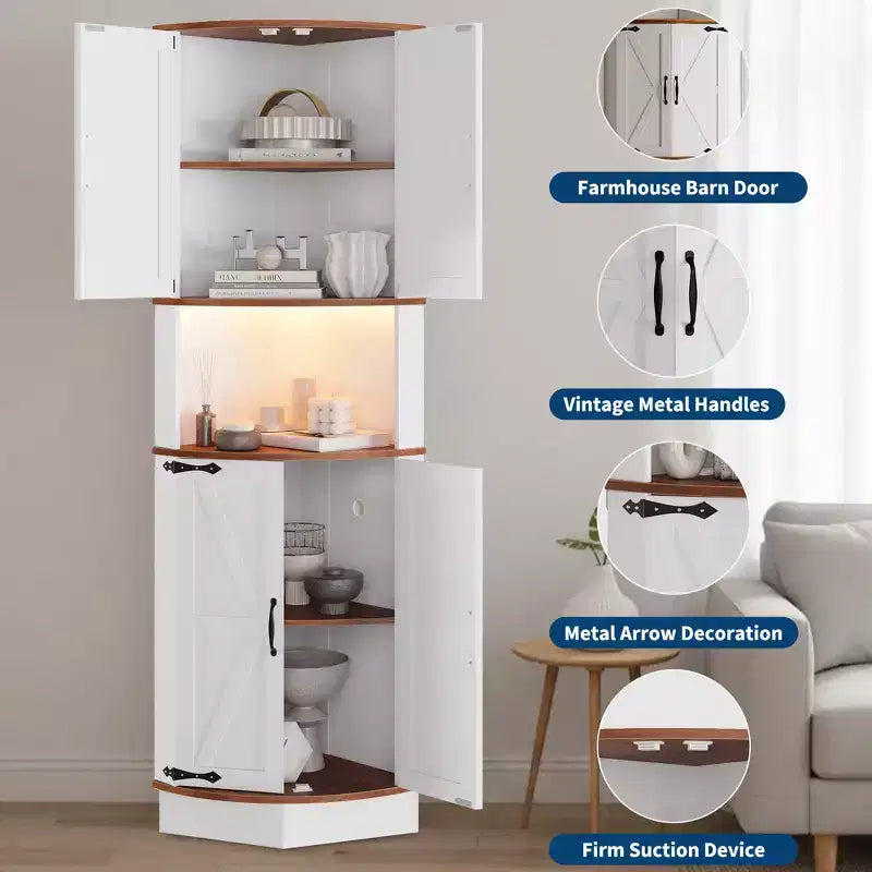 Meuble d'angle de style fermette
