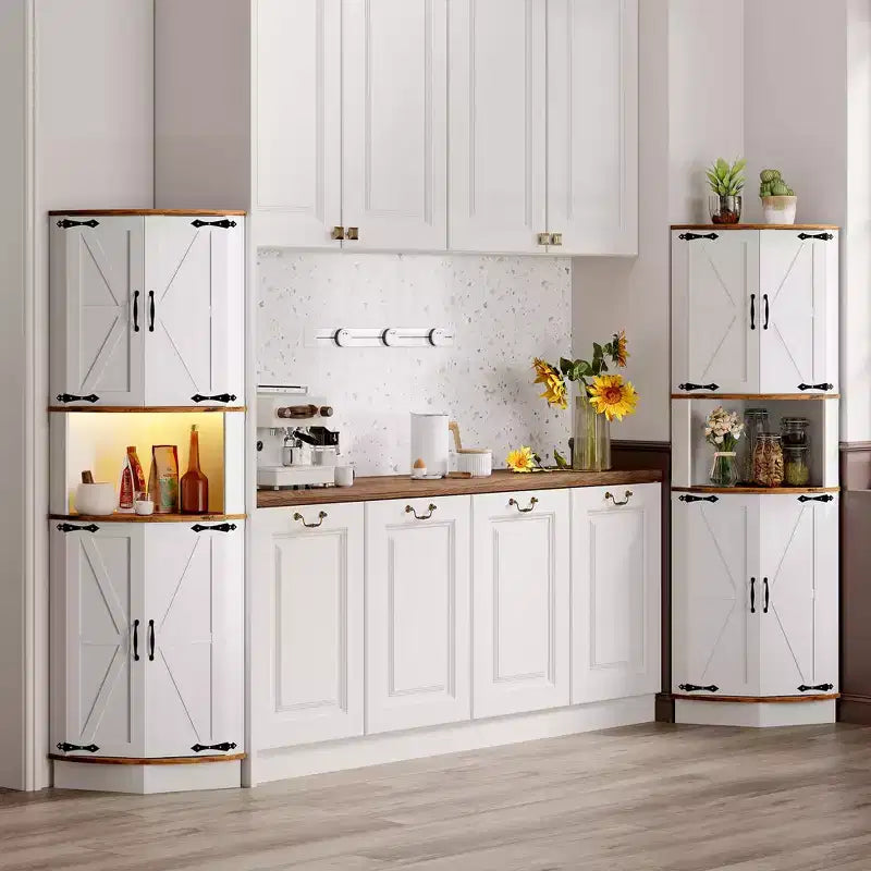 Meuble d'angle de style fermette