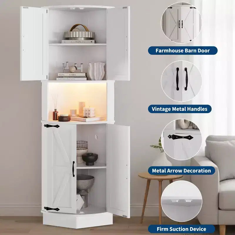 Meuble d'angle de style fermette