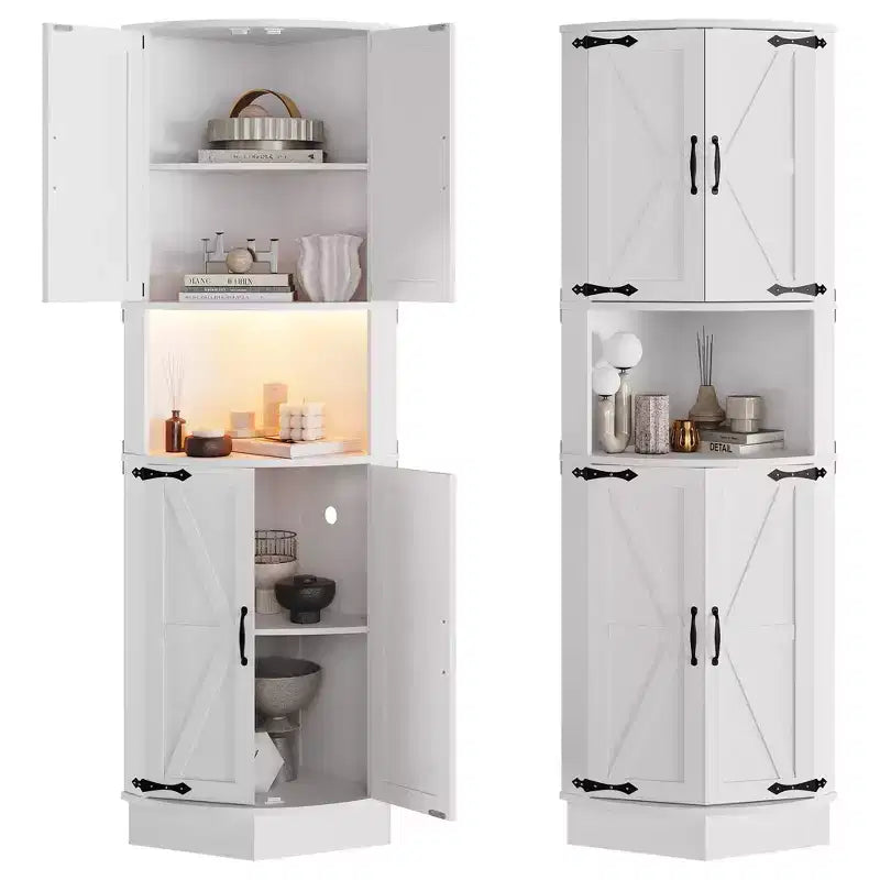 Meuble d'angle de style fermette