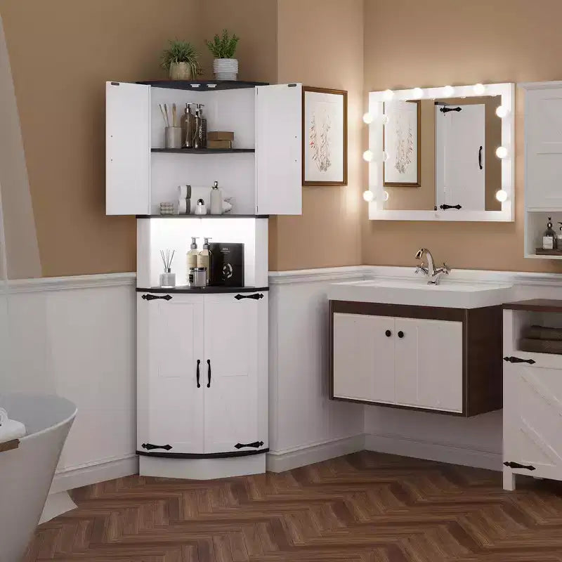 Meuble d'angle de style fermette