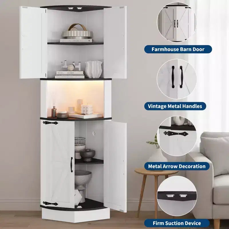 Meuble d'angle de style fermette
