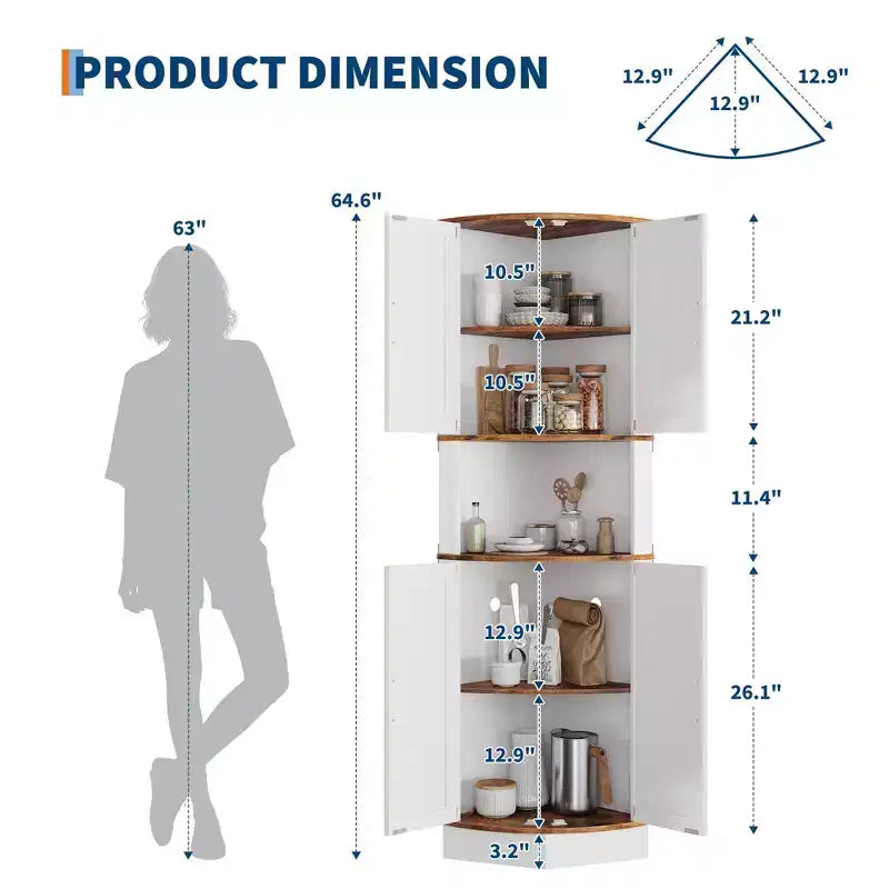 Meuble d'angle de style fermette