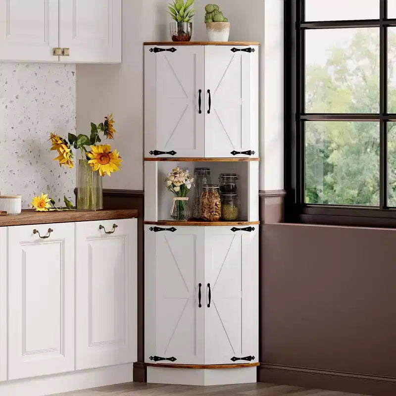 Meuble d'angle de style fermette
