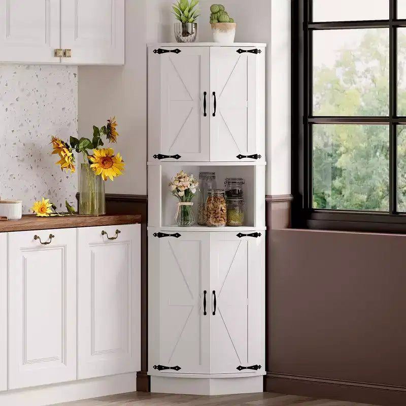 Meuble d'angle de style fermette